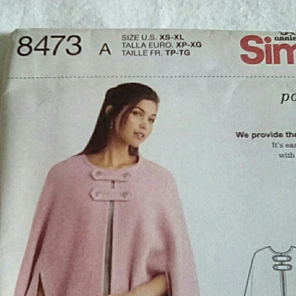 Simplicity 8473 Cape with Pattern Alterations